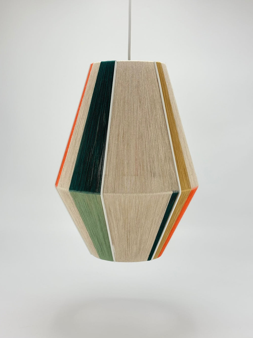 
middle view Bree Baya pendant light in multi-colour and natural yarns by Skye Lightly
