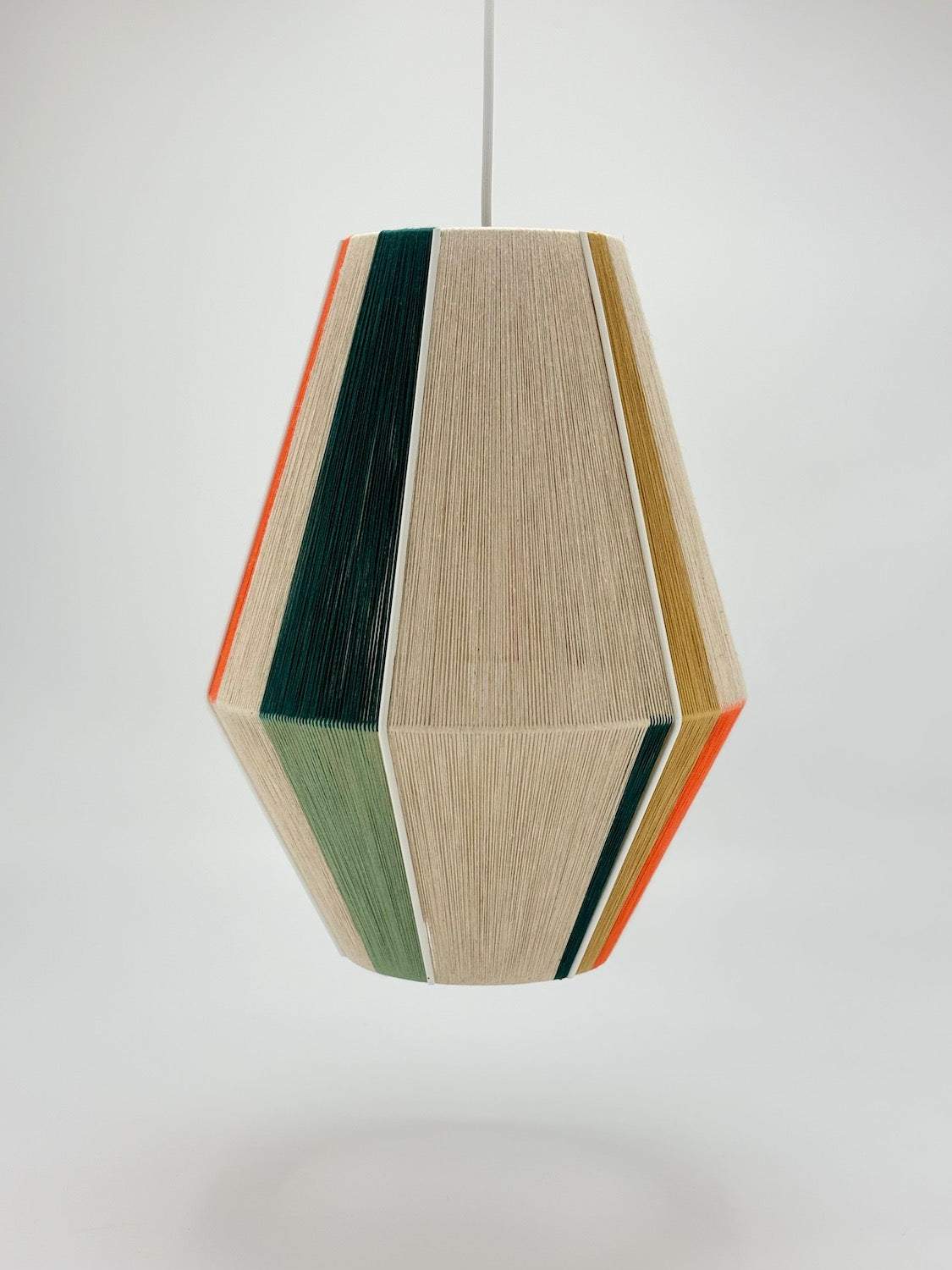 
middle view Bree Baya pendant light in multi-colour and natural yarns by Skye Lightly
