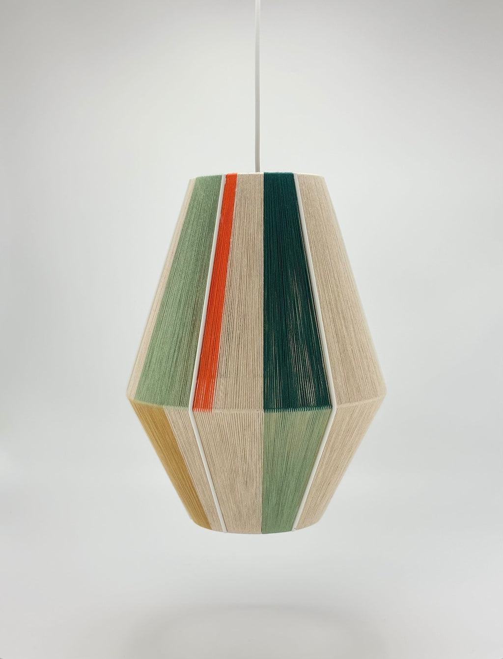 Bree Baya pendant light in multi-colour and natural yarns by Skye Lightly