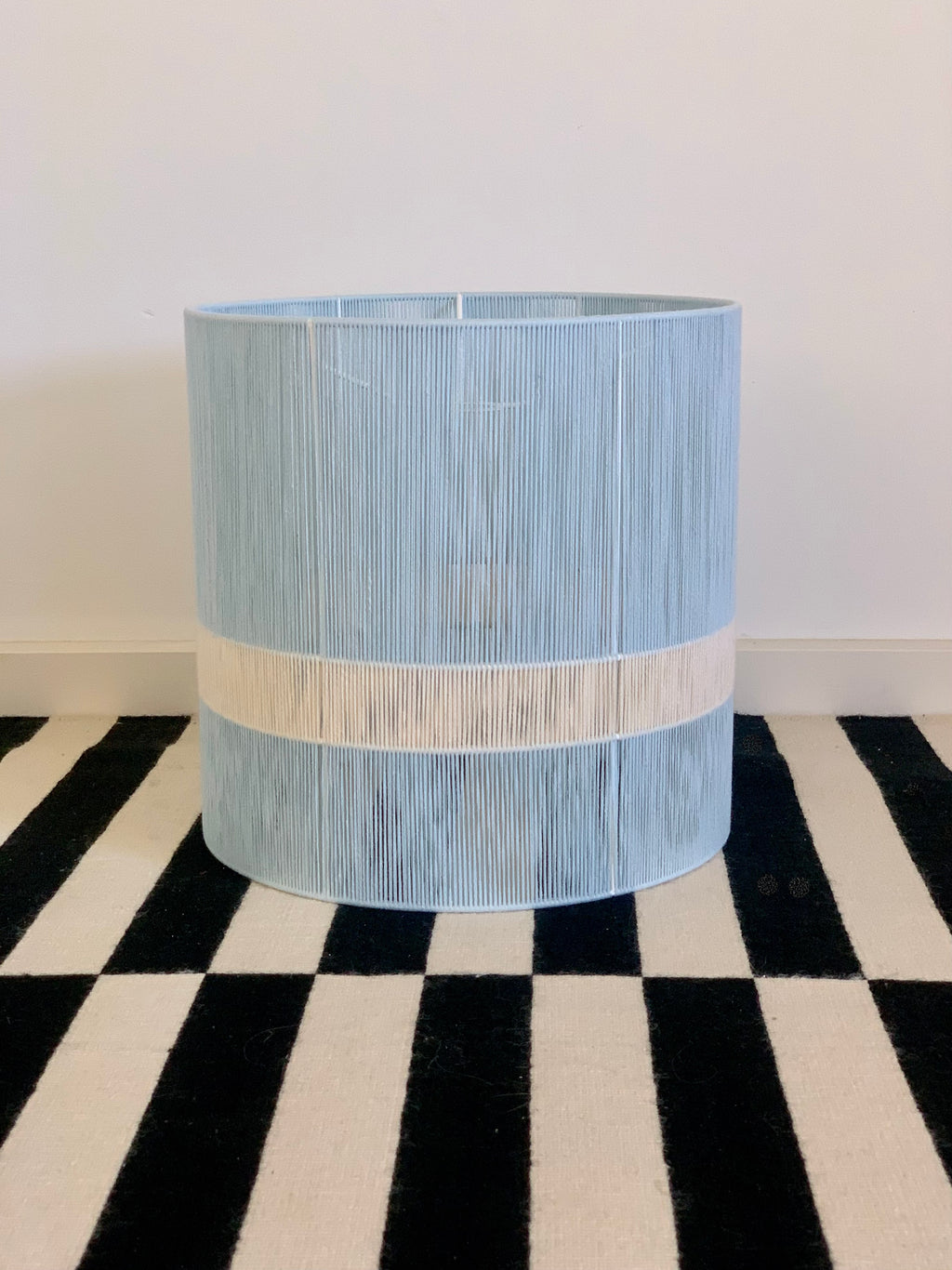 Middle view of Hey Day Baya Large pendant light in lilac and eucalyptus by Skye Lightly
