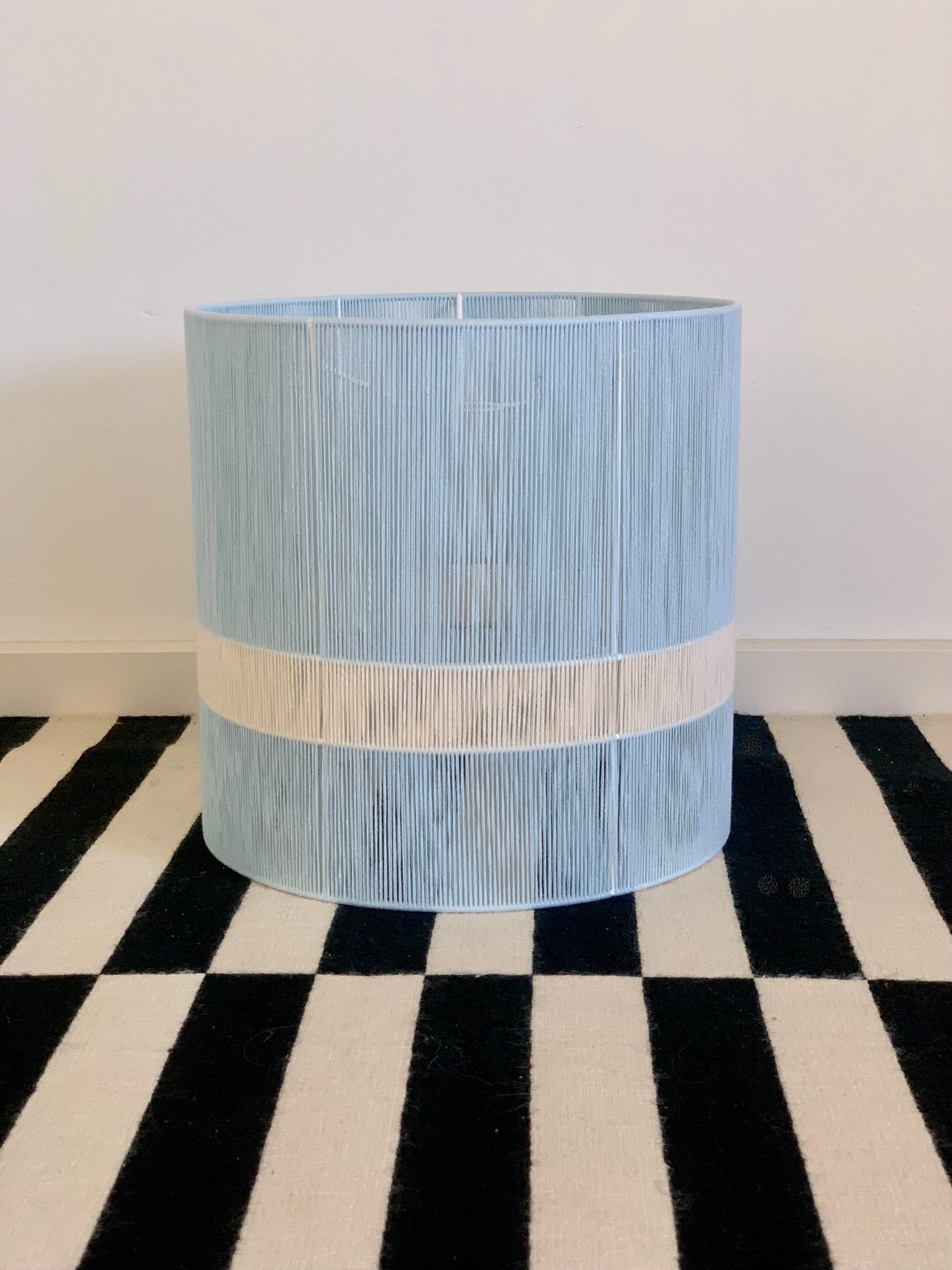 Middle view of Hey Day Baya Large pendant light in lilac and eucalyptus by Skye Lightly
